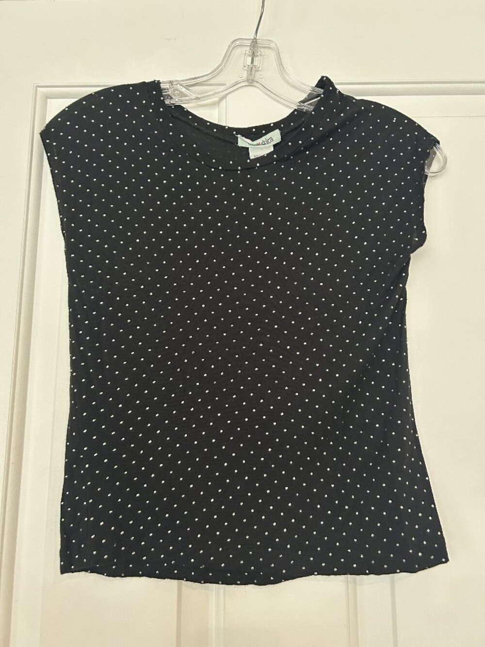 Mia Chica - Black Top Embellished with Silver Studs - Size 6X Girls